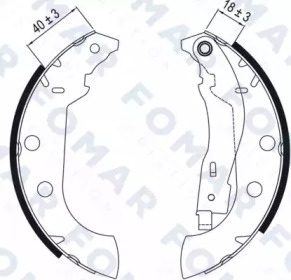 Комлект тормозных накладок FOMAR Friction FO 0431